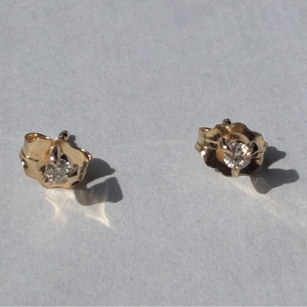 Catbird Petite Angel Hair Diamond Studs - Picture 4 of 8